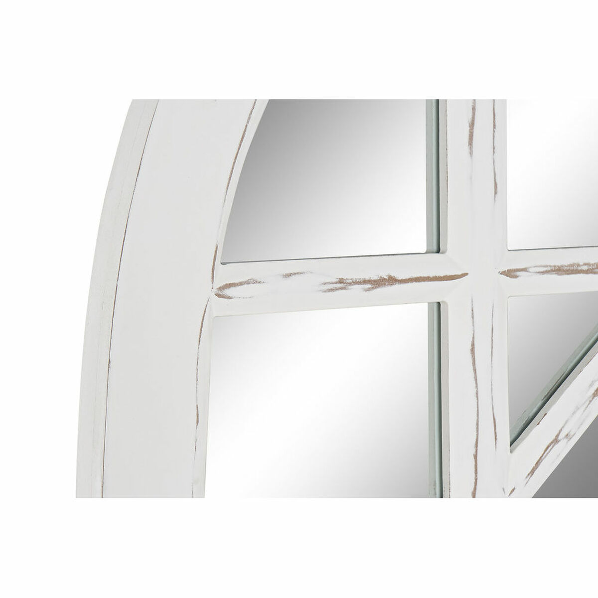 Väggspegel DKD Home Decor Glas Vit Trä MDF Avskalad (91 x 2,5 x 182 cm) - 7