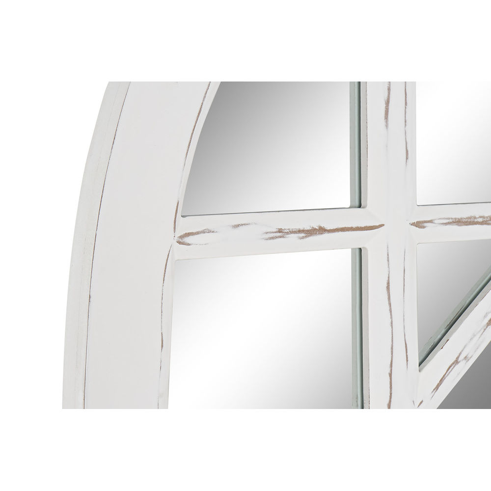 Väggspegel DKD Home Decor Glas Vit Trä MDF Avskalad (91 x 2,5 x 182 cm) - 4