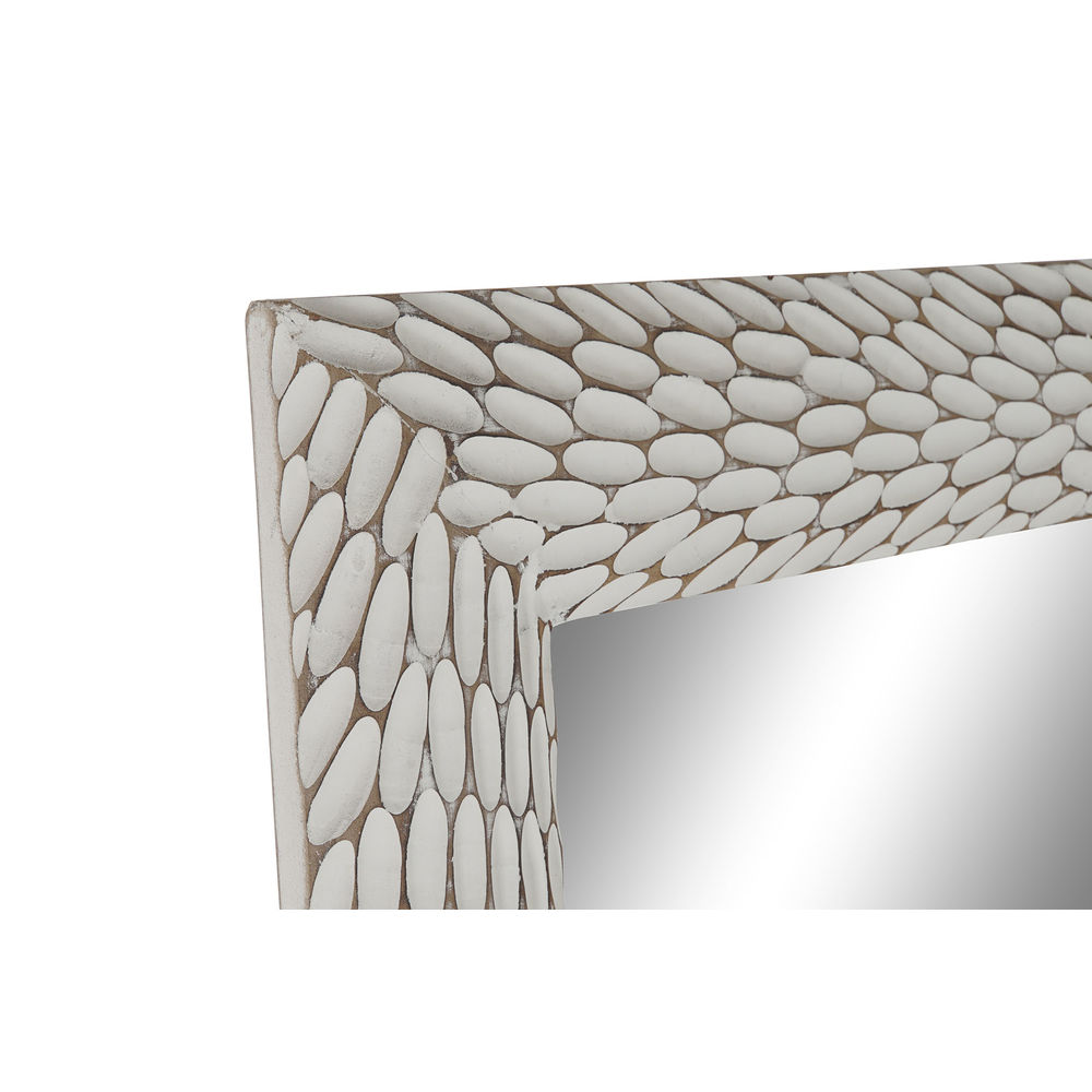 Fristående spegel DKD Home Decor Vit Mangoträ Trä MDF Cottage (51 x 6 x 182 cm) - 4