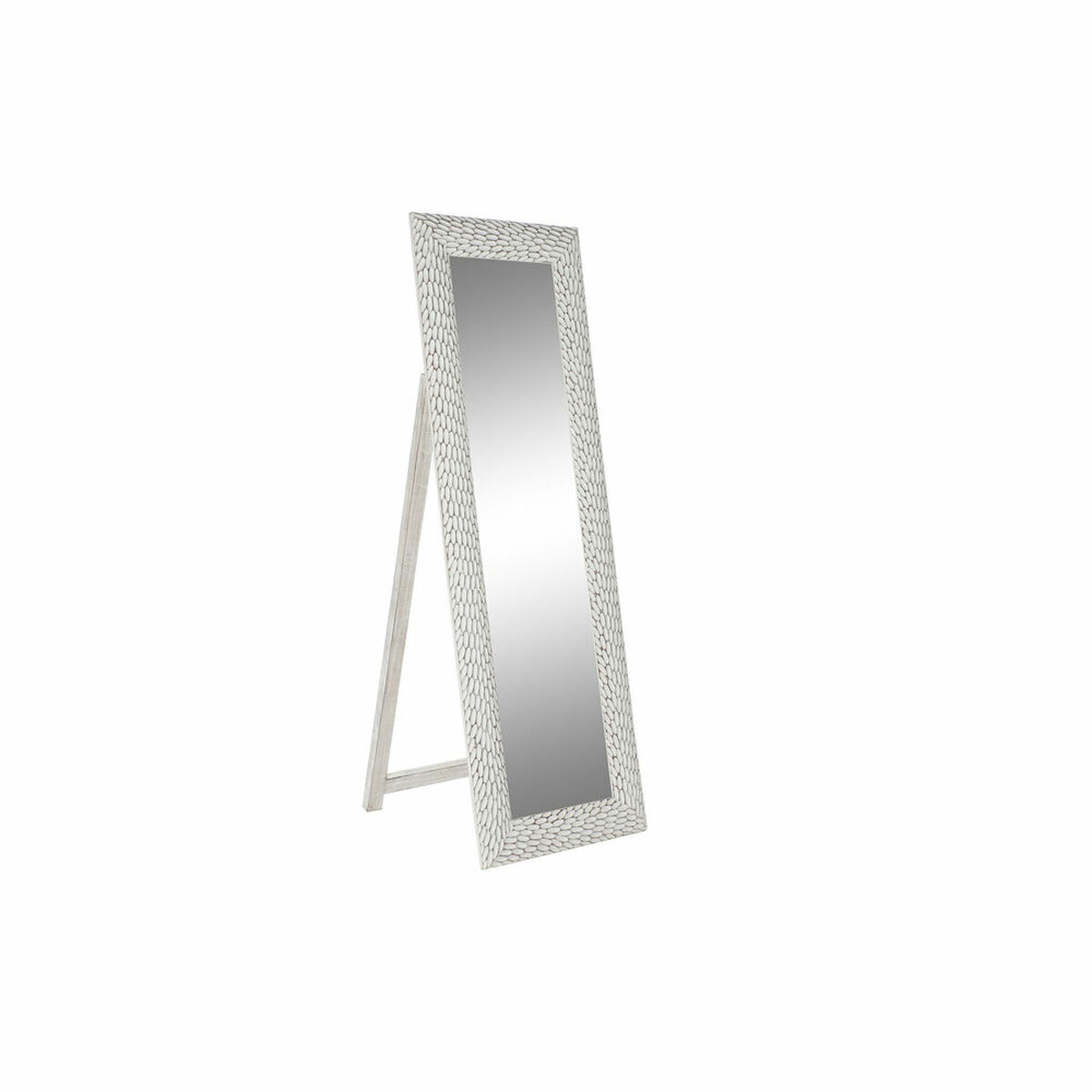 Fristående spegel DKD Home Decor Vit Mangoträ Trä MDF Cottage (51 x 6 x 182 cm) - 5