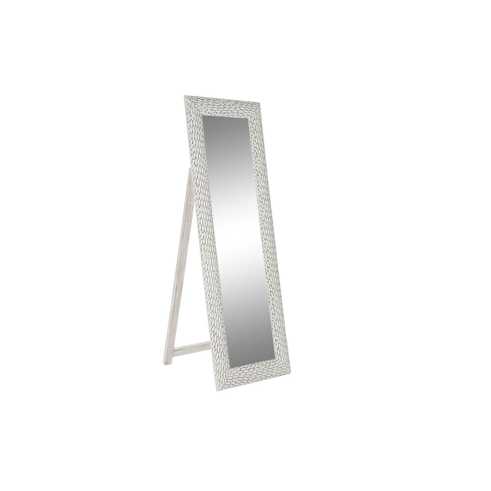 Fristående spegel DKD Home Decor Vit Mangoträ Trä MDF Cottage (51 x 6 x 182 cm) - 3