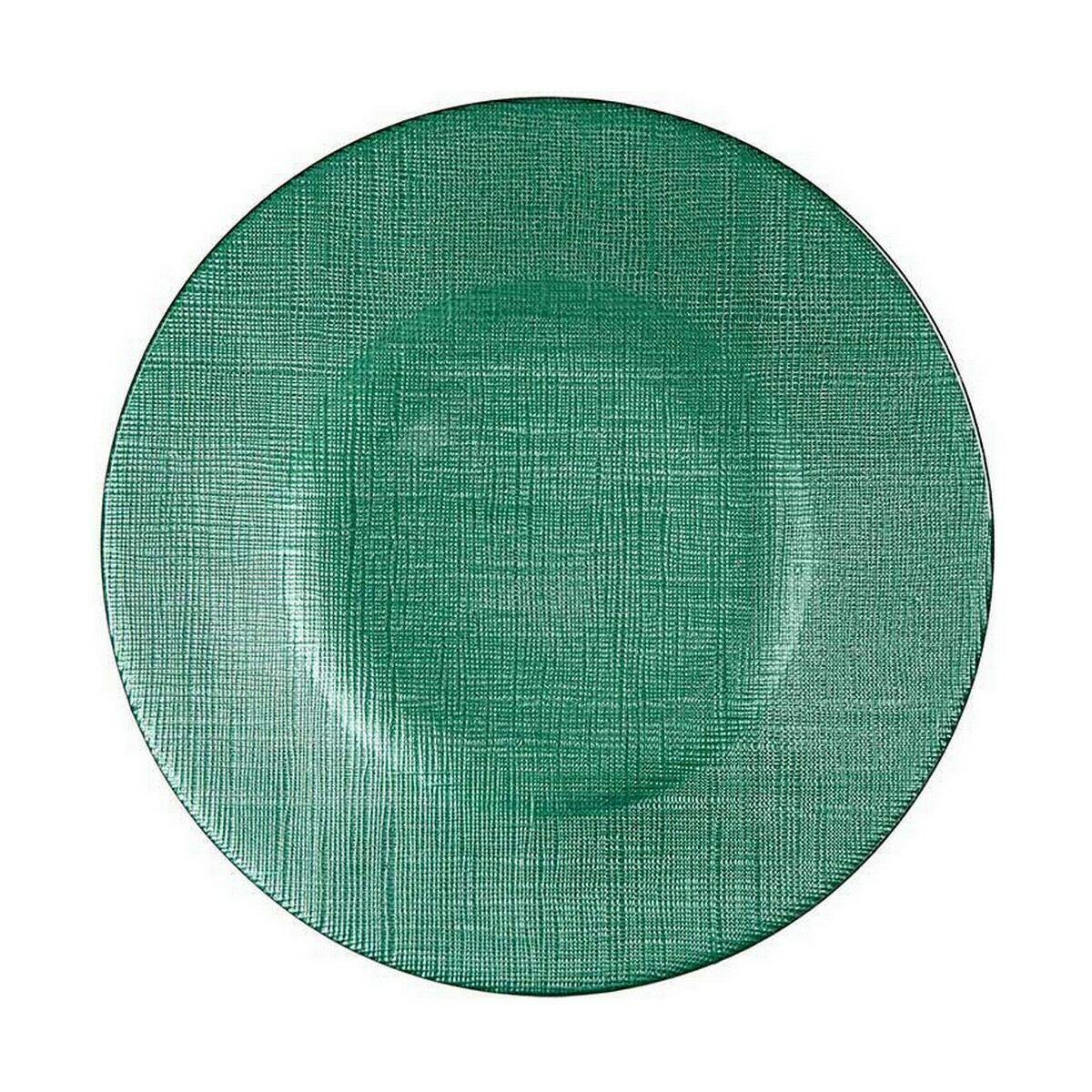 Platt skål Grön Glas 21 x 2 x 21 cm (6 antal) - 3