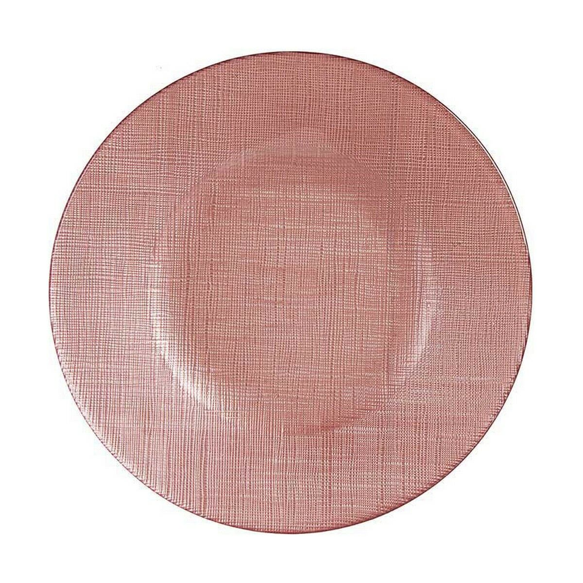 Platt skål Rosa Glas 21 x 2 x 21 cm (6 antal) - 2