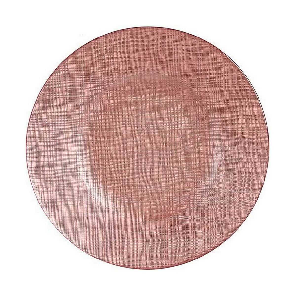 Platt skål Rosa Glas 21 x 2 x 21 cm (6 antal) - 3