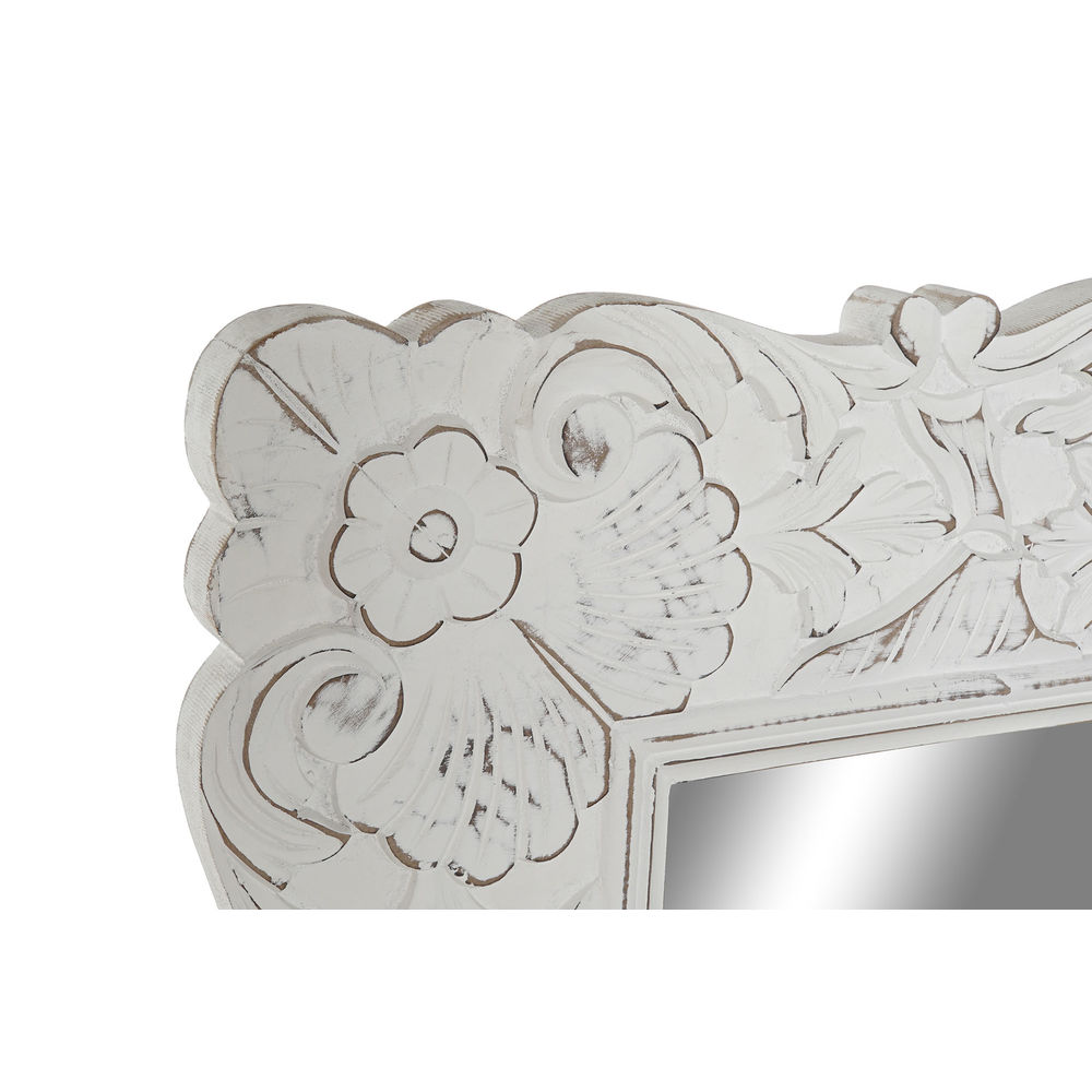 Väggspegel DKD Home Decor 8424001849918 Vit Trä Glas Trä MDF Blommig Romantisk 91 x 3 x 183 cm - 2