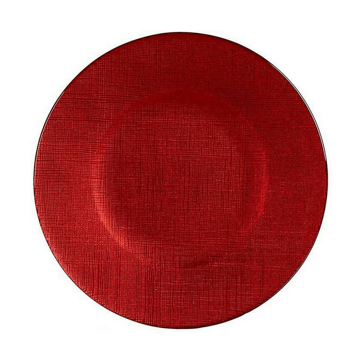 Platt skål Röd Glas 21 x 2 x 21 cm (6 antal) - 3