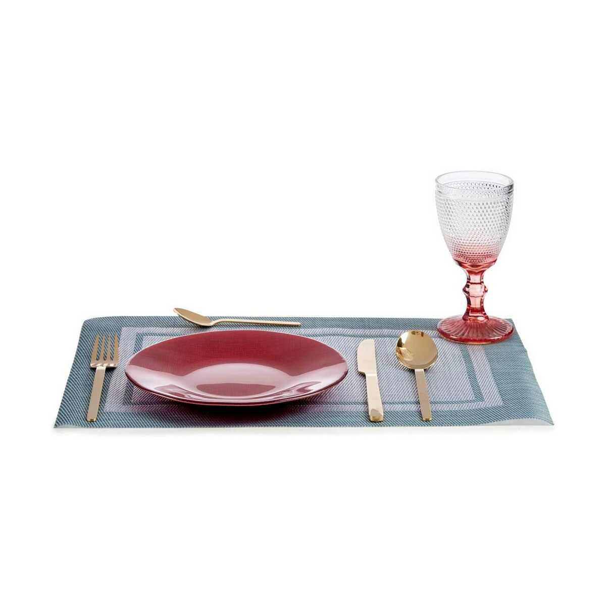 Platt skål Röd Glas 21 x 2 x 21 cm (6 antal) - 4