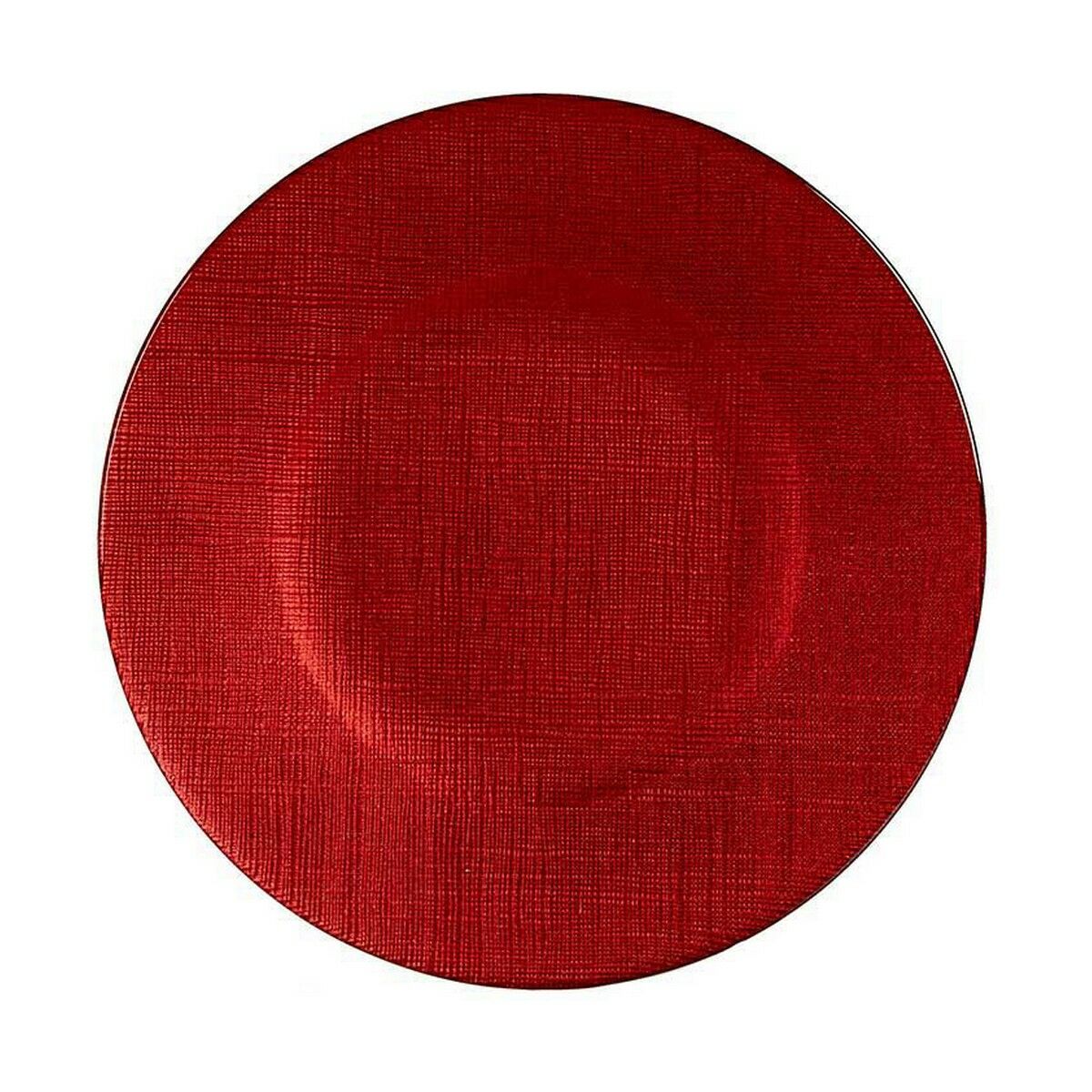 Platt skål Röd Glas 21 x 2 x 21 cm (6 antal) - 2