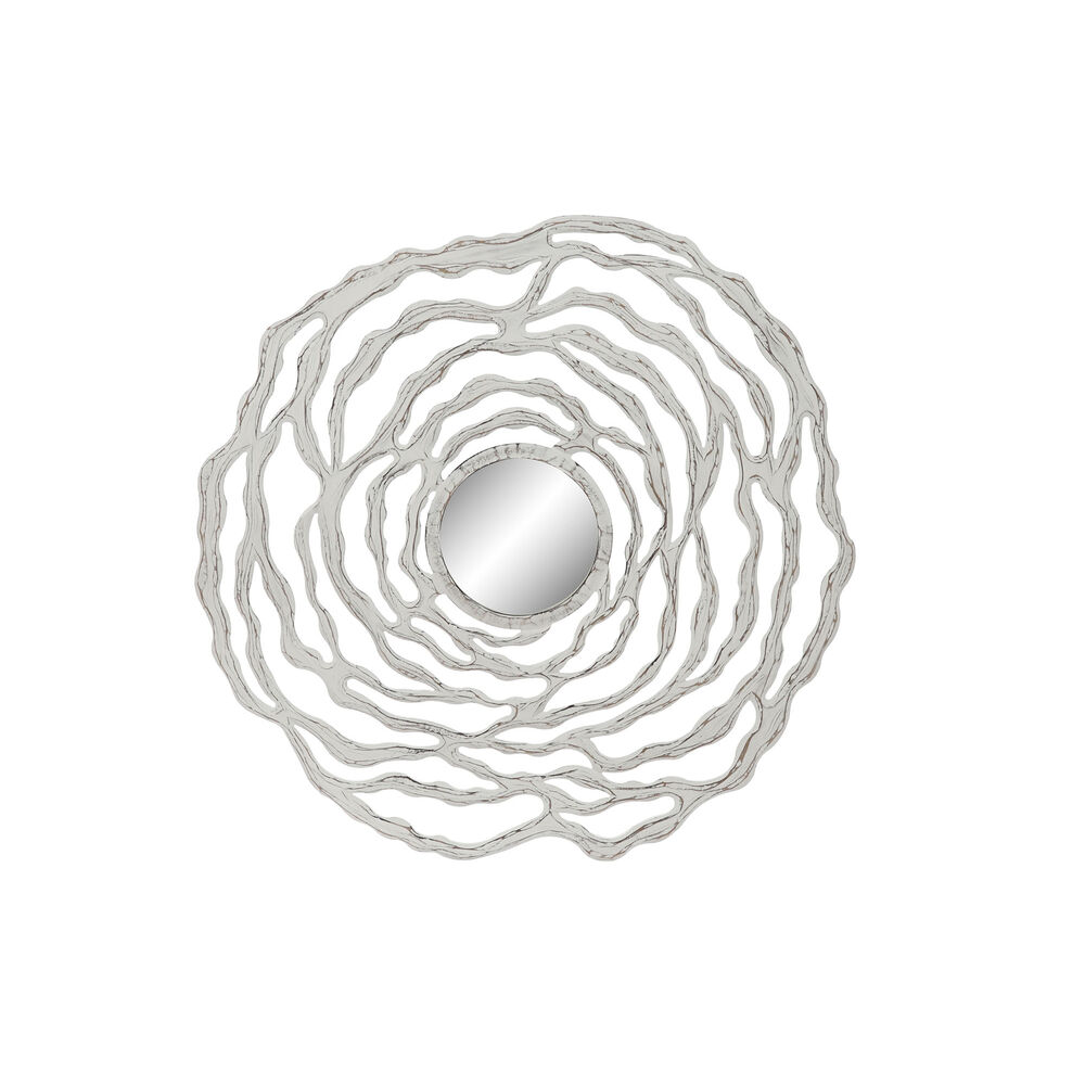 Väggspegel DKD Home Decor 8424001849963 Glas Vit Modern Trä MDF Avskalad (119 x 2 x 119 cm) - 2