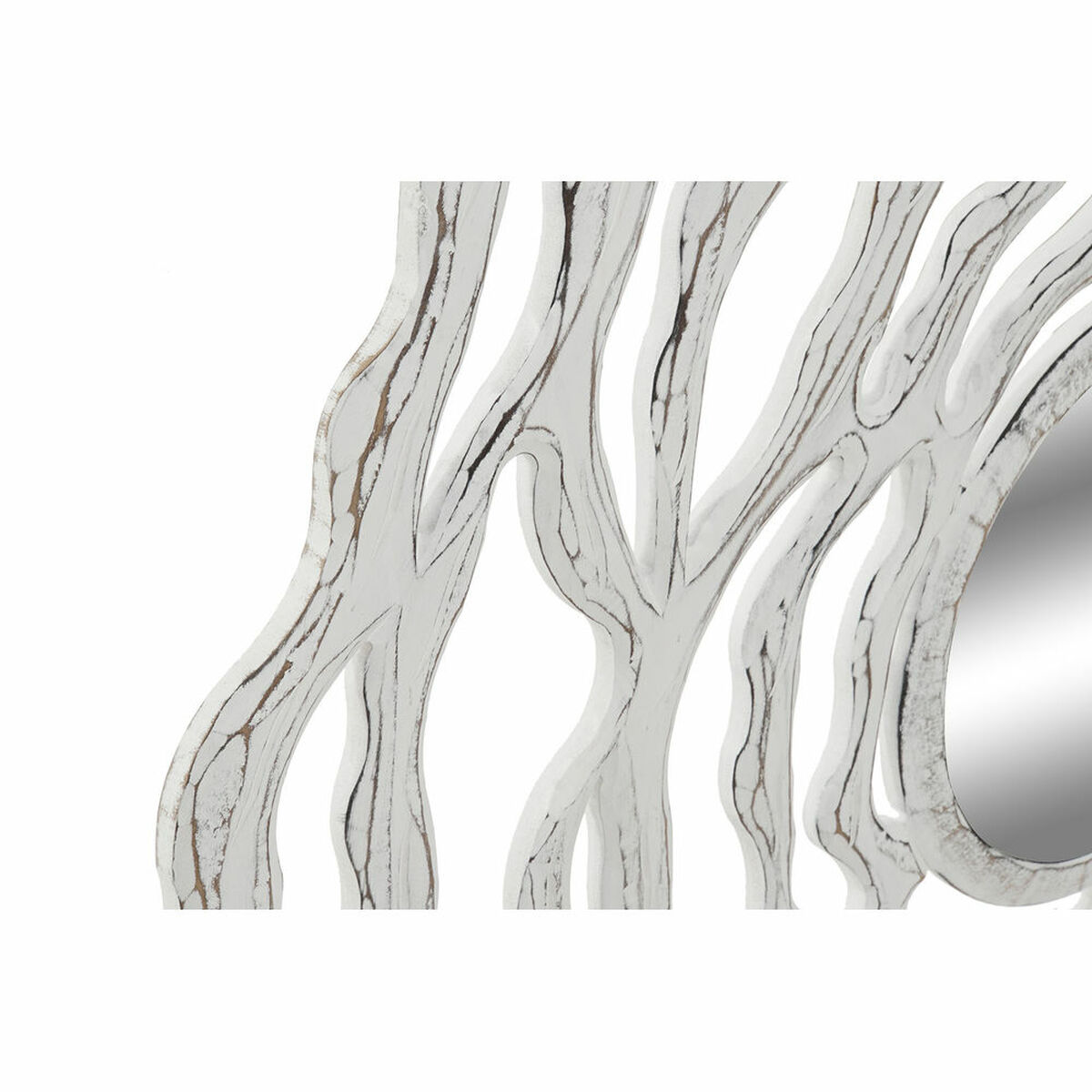 Väggspegel DKD Home Decor 8424001849963 Glas Vit Modern Trä MDF Avskalad (119 x 2 x 119 cm) - 5