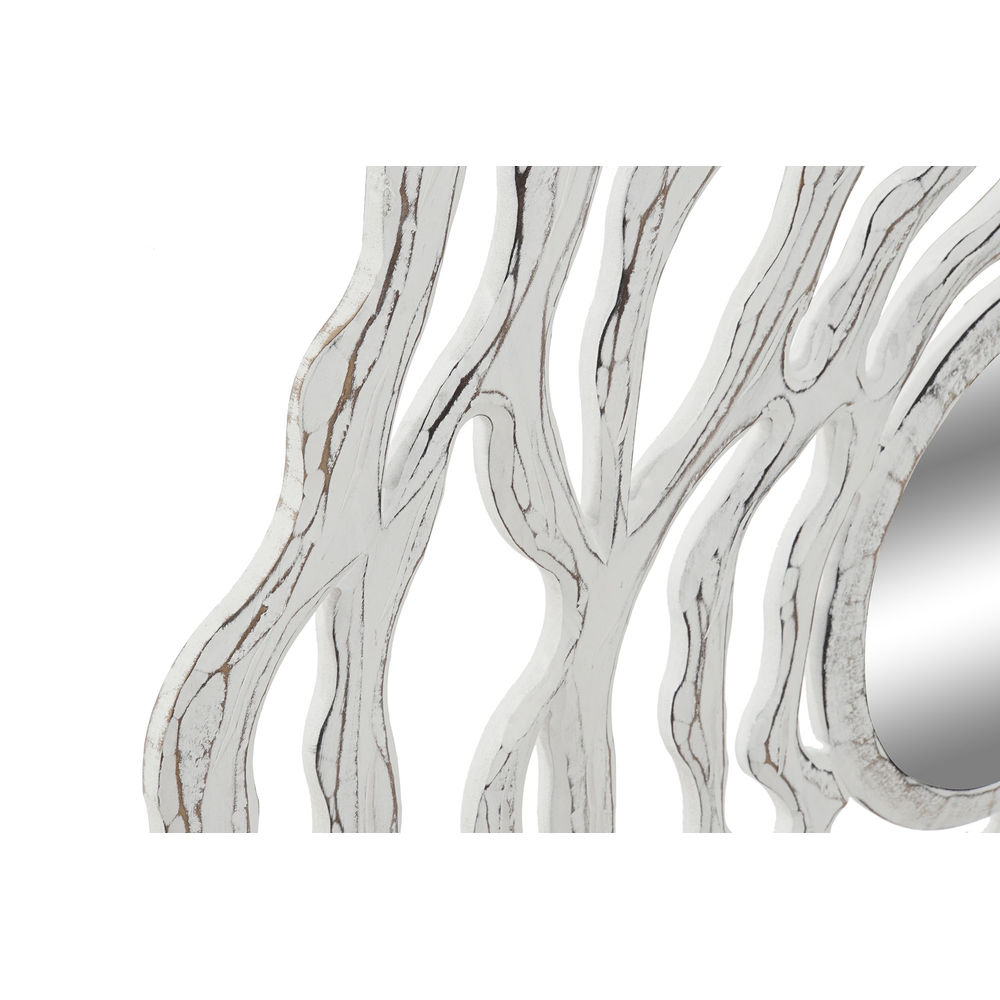 Väggspegel DKD Home Decor 8424001849963 Glas Vit Modern Trä MDF Avskalad (119 x 2 x 119 cm) - 3