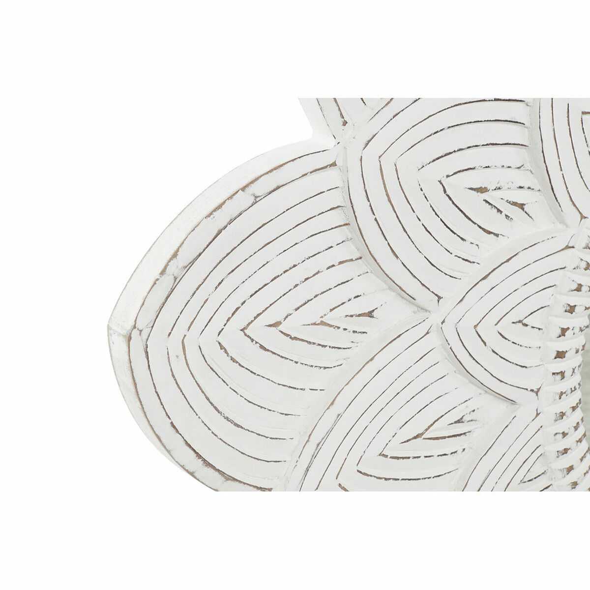 Väggspegel DKD Home Decor 8424001849970 Blomster Glas Vit Trä MDF Avskalad (120 x 2,5 x 120 cm) - 5
