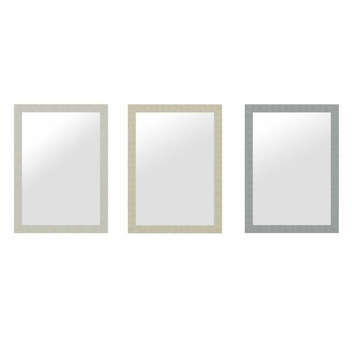 Väggspegel DKD Home Decor 70 x 2 x 96 cm Glas Grå Beige Vit polystyren Urban (3 Delar) - 3