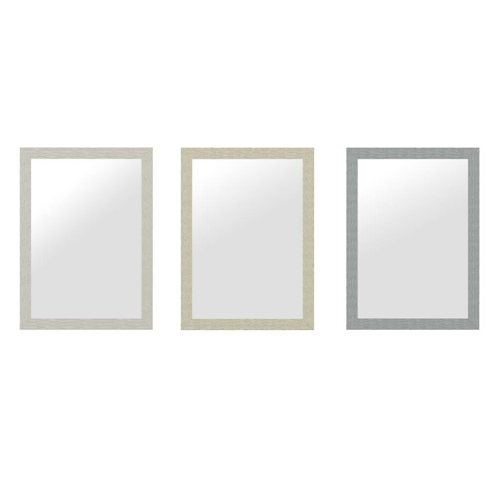 Väggspegel DKD Home Decor 70 x 2 x 96 cm Glas Grå Beige Vit polystyren Urban (3 Delar) - 2