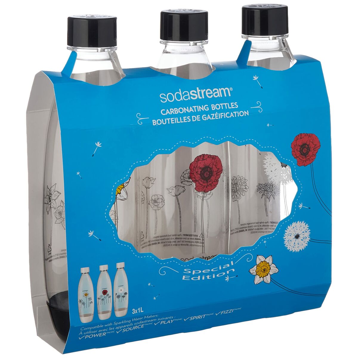 Flaska sodastream 3000143 Sodamaskin 3 Delar 1 L