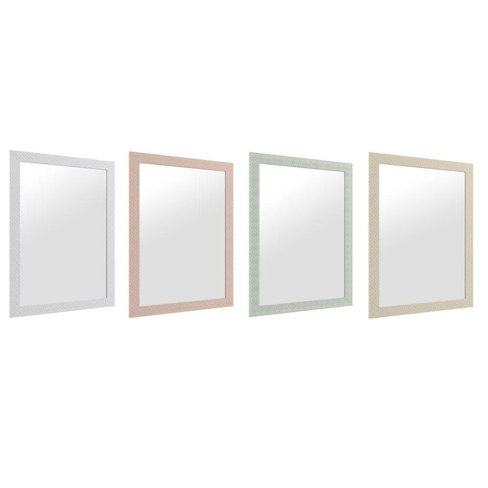 Väggspegel DKD Home Decor 70 x 2 x 158 cm Glas Beige Rosa Grön Ljusgrå polystyren Urban (4 Delar)