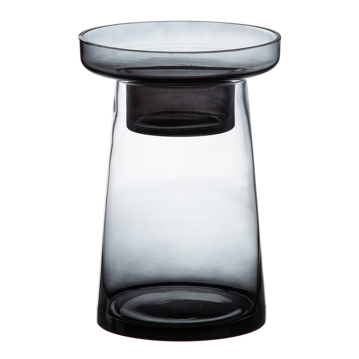 Ljusstakar 16,5 x 16,5 x 23,5 cm Grå Glas