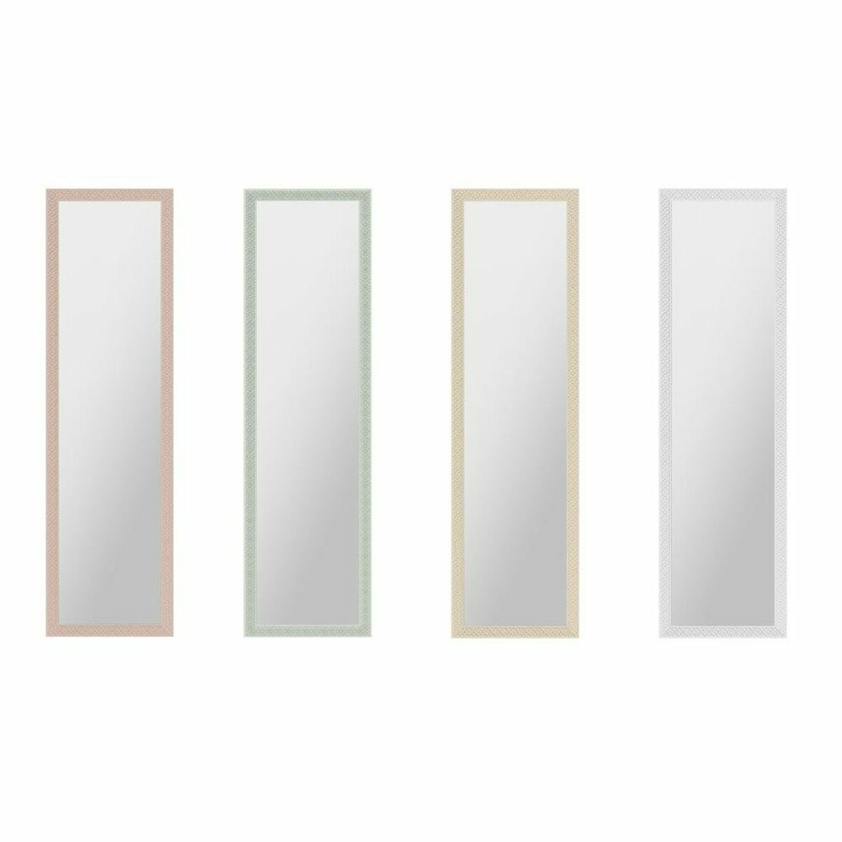 Väggspegel DKD Home Decor 36 x 2 x 125 cm Glas Grå Rosa Grön Gul polystyren Urban (4 Delar) - 2