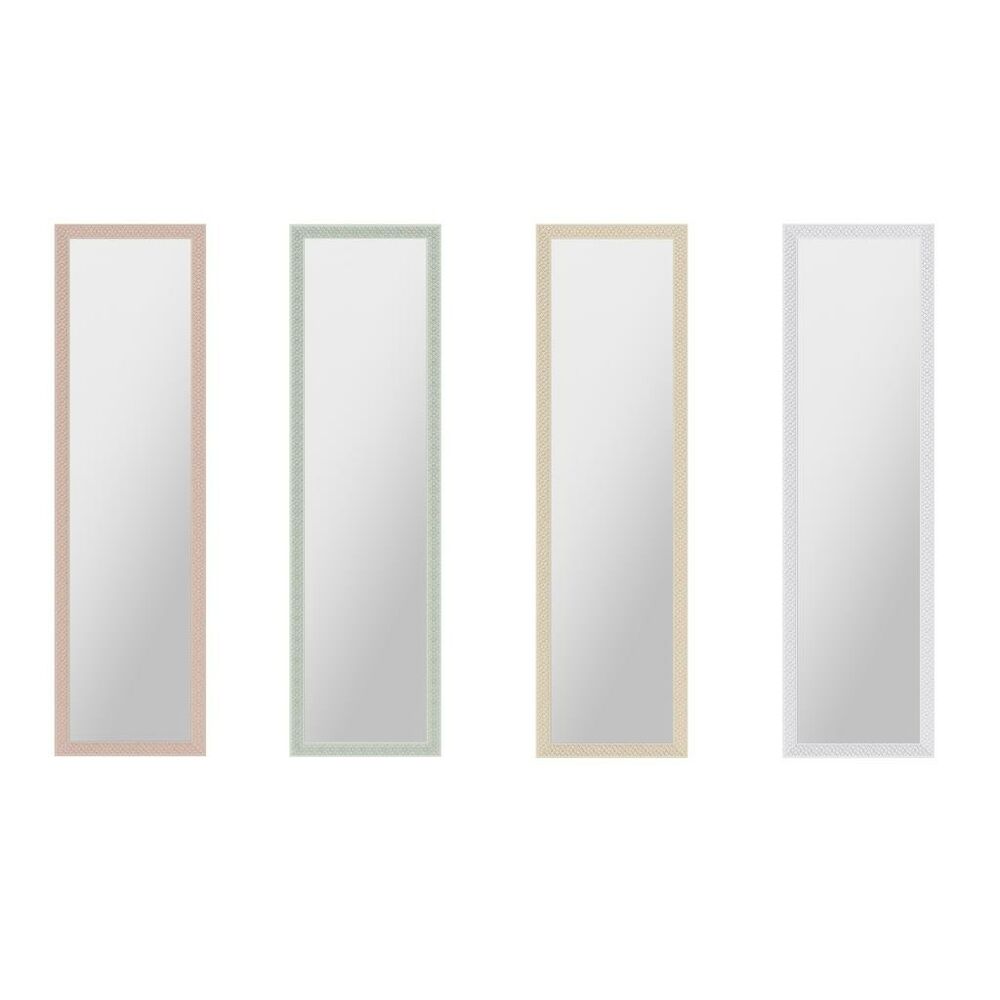 Väggspegel DKD Home Decor 36 x 2 x 125 cm Glas Grå Rosa Grön Gul polystyren Urban (4 Delar)