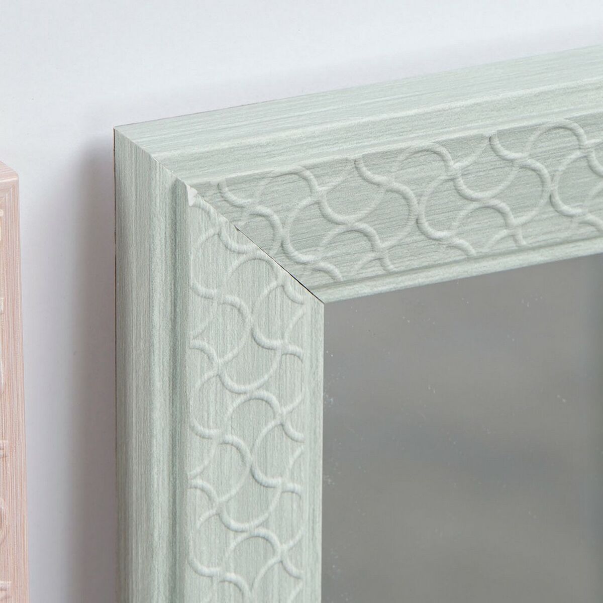 Väggspegel DKD Home Decor 56 x 2 x 76 cm Glas Beige Rosa Vit Grön polystyren Urban (4 Delar) - 6