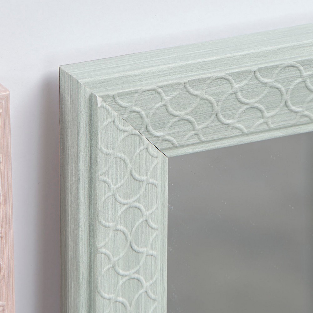 Väggspegel DKD Home Decor 56 x 2 x 76 cm Glas Beige Rosa Vit Grön polystyren Urban (4 Delar) - 3