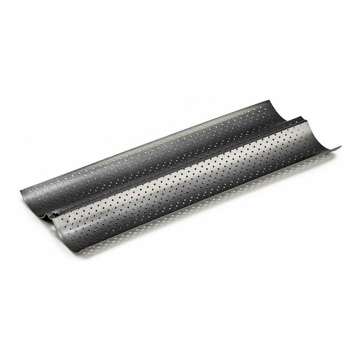 Bricka Bröd Metall Mörkgrå Kolstål (16 x 2,5 x 38 cm) (12 antal) - 2