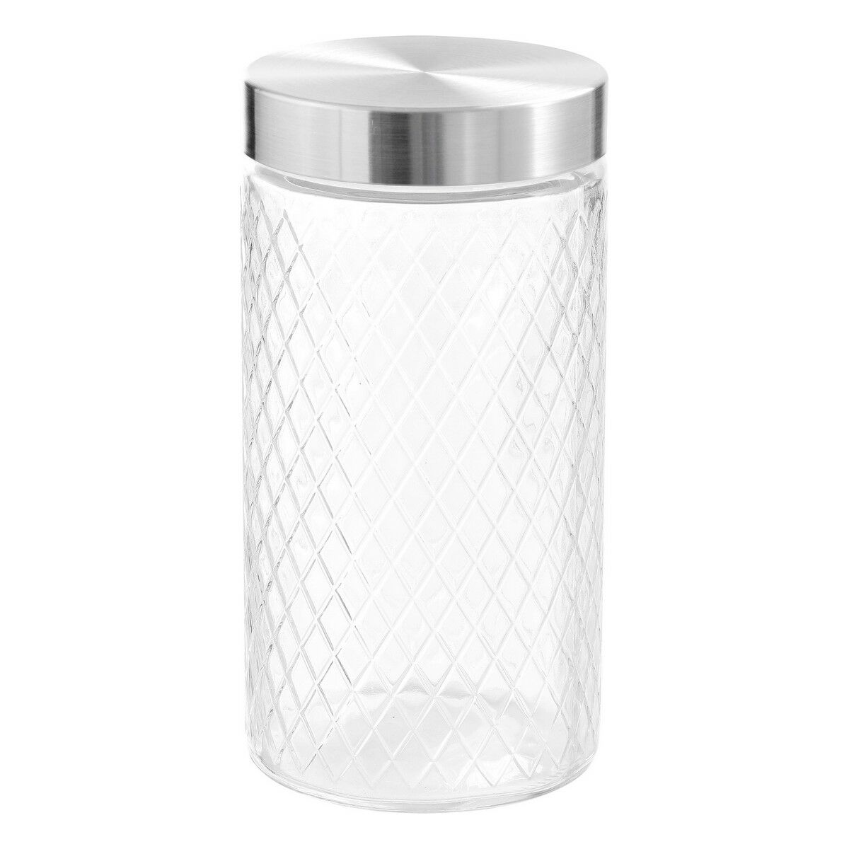 Burk Anna Anna Med relief Ø 11 x 22 cm Stål Glas (ø 11 x 22 cm) (1,7 L) - 2