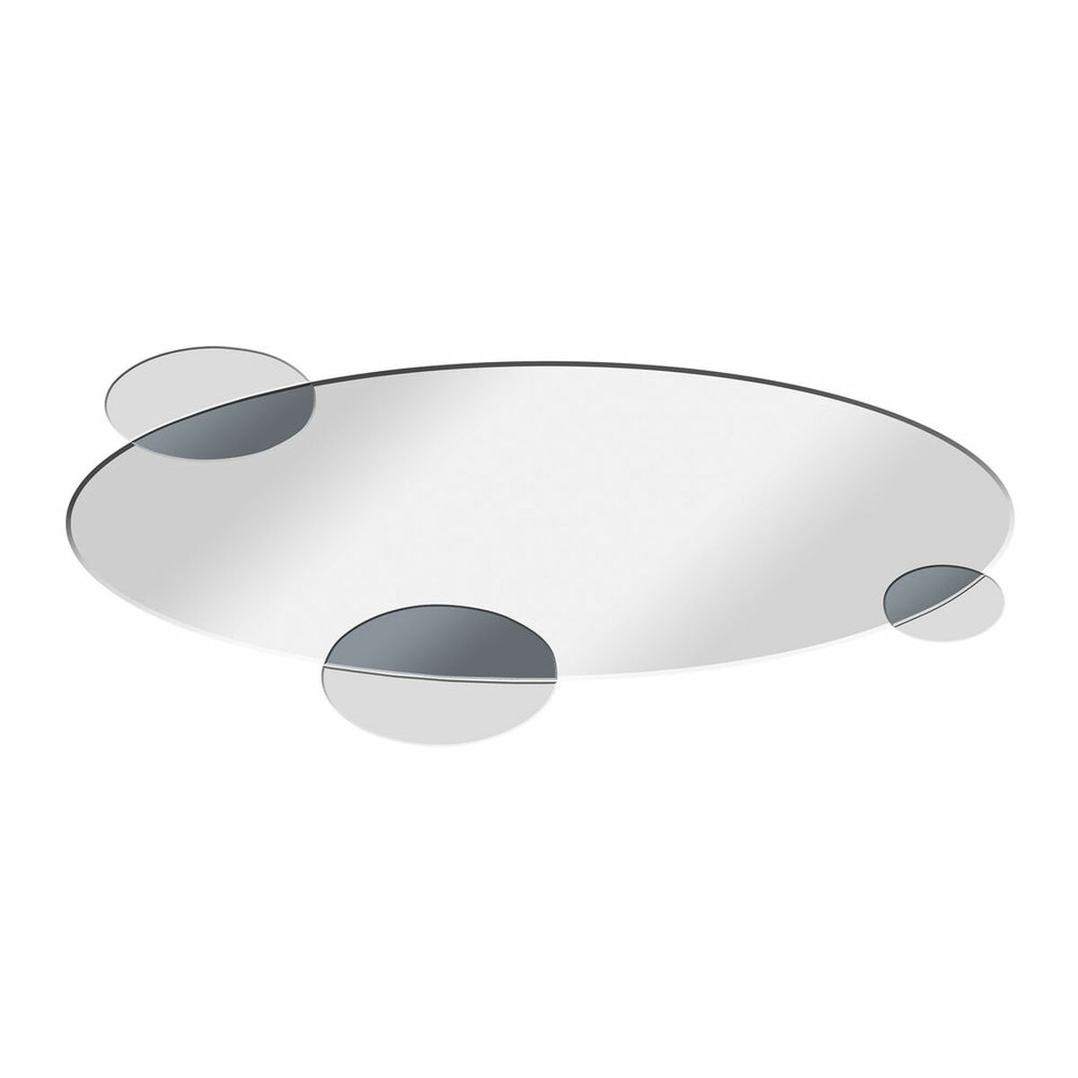 Väggspegel DKD Home Decor Svart Multicolour Trä Glas Modern Cirklar 120 x 2 x 49 cm - 2