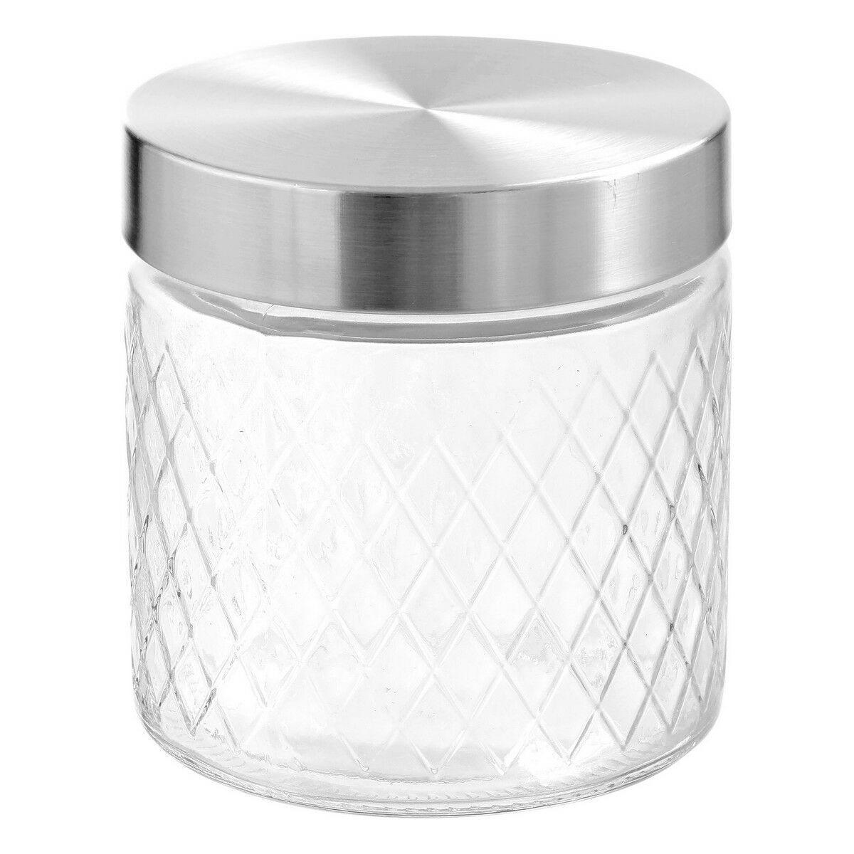 Burk Anna Anna Med relief Ø 11 x 12 cm Stål Glas (830 ml) - 2