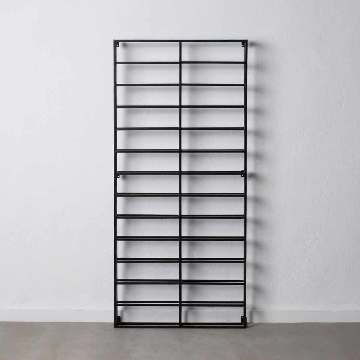 Flaskställ 71 x 12 x 160 cm Svart Metall - 2