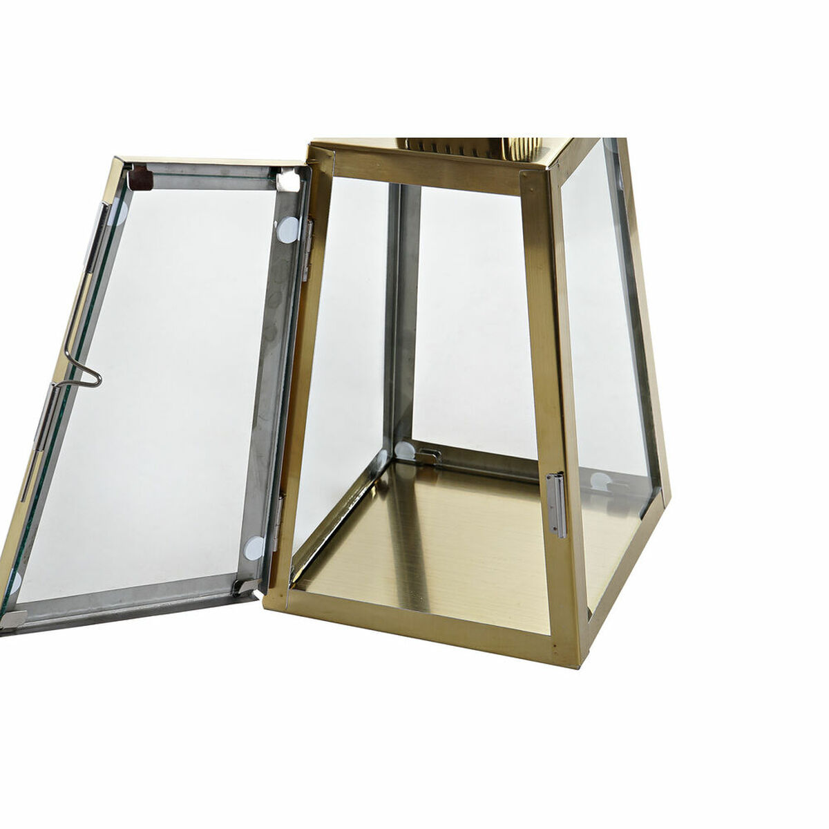 Lykta DKD Home Decor 23 x 23 x 39 cm Glas Gyllene Metall - 2