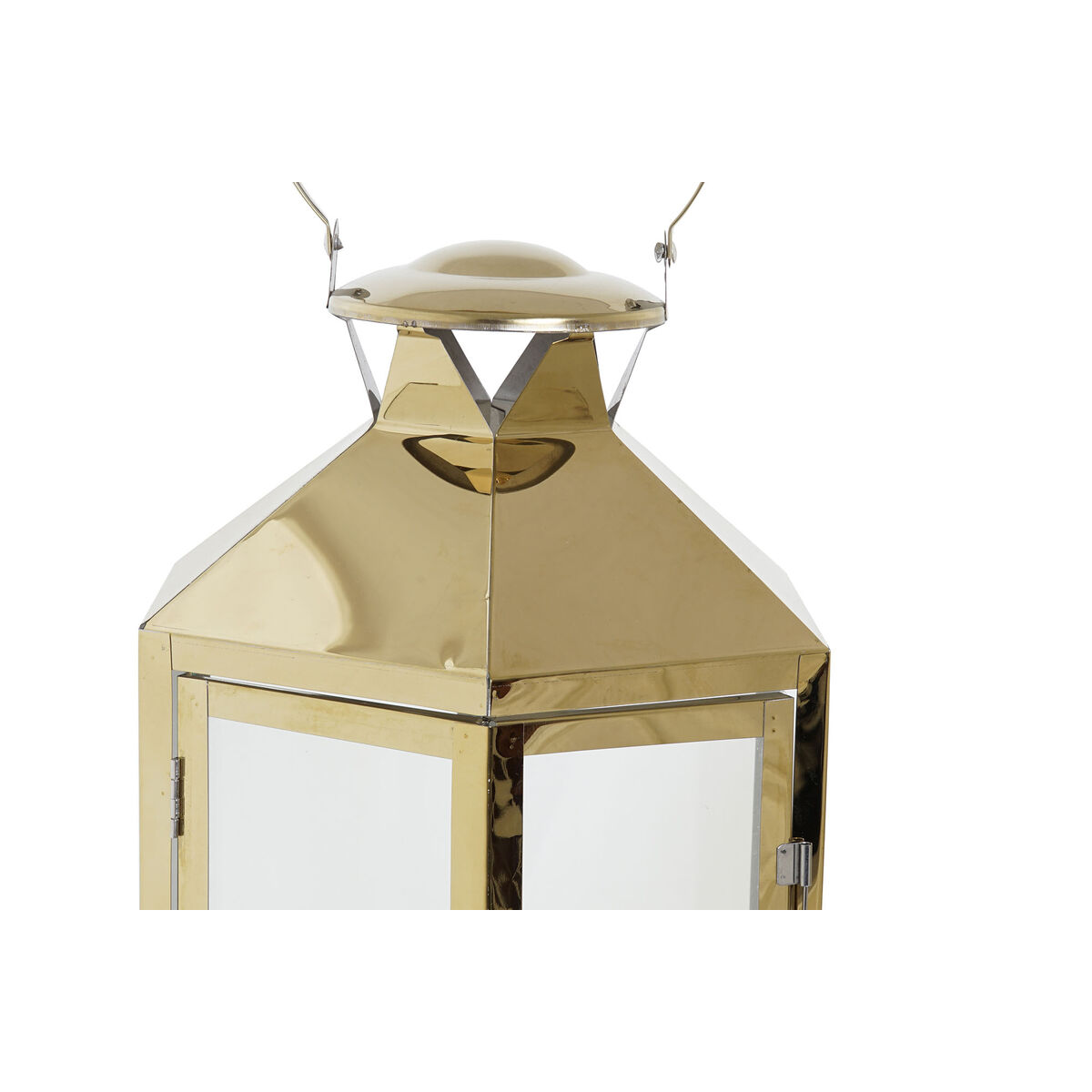 Lykta DKD Home Decor 24 x 21 x 46 cm Glas Gyllene Stål Orientalisk - 3