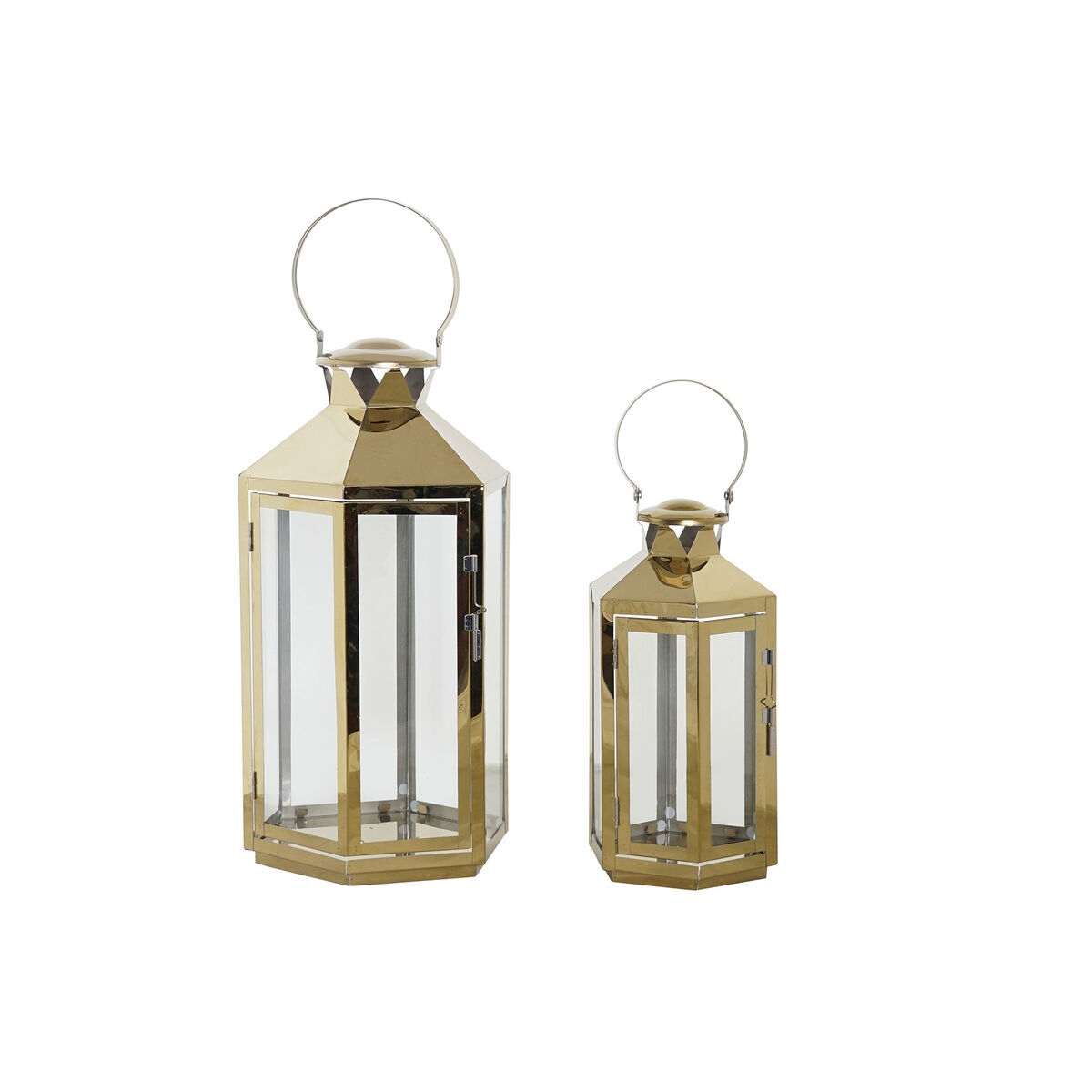 Lykta DKD Home Decor 24 x 21 x 46 cm Glas Gyllene Stål Orientalisk - 2
