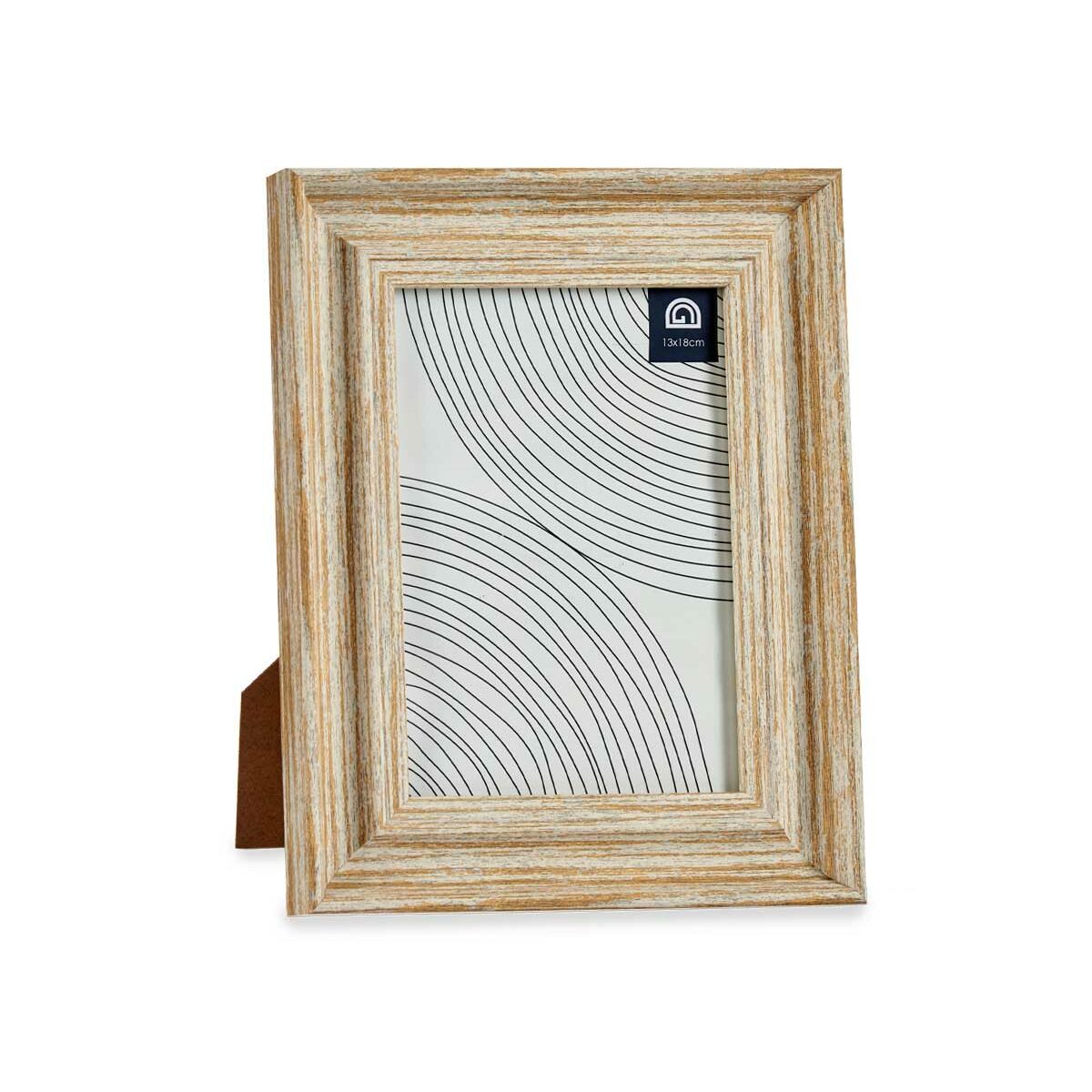 Fotoram Glas Gyllene Trä Brun Plast (19 x 2 x 24 cm) (6 antal) - 2