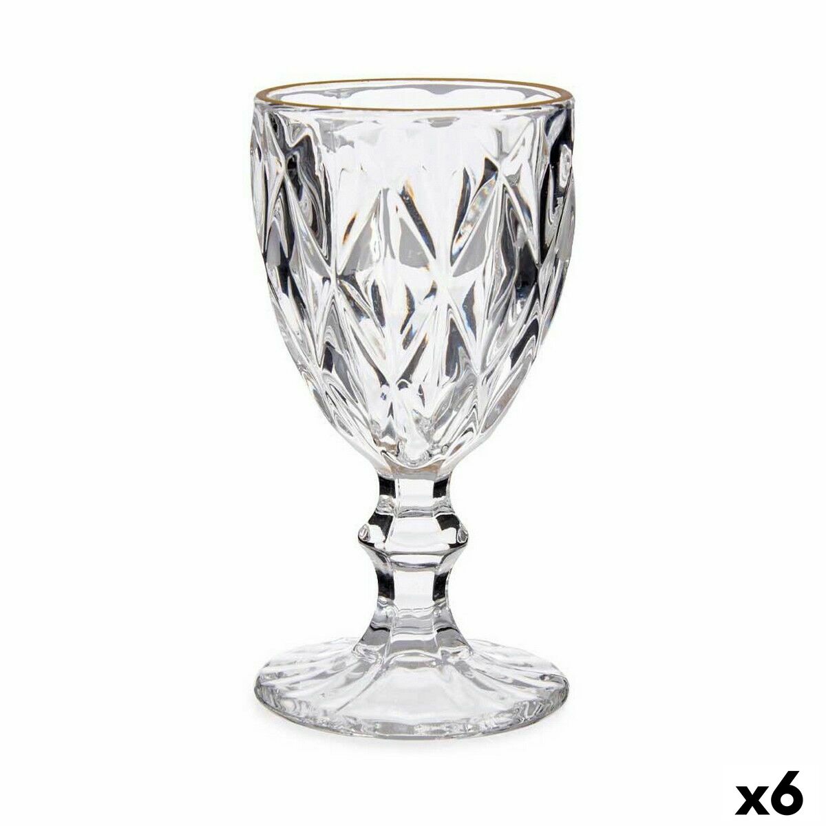 Vinglas Gyllene Transparent Glas 6 antal (245 ml)