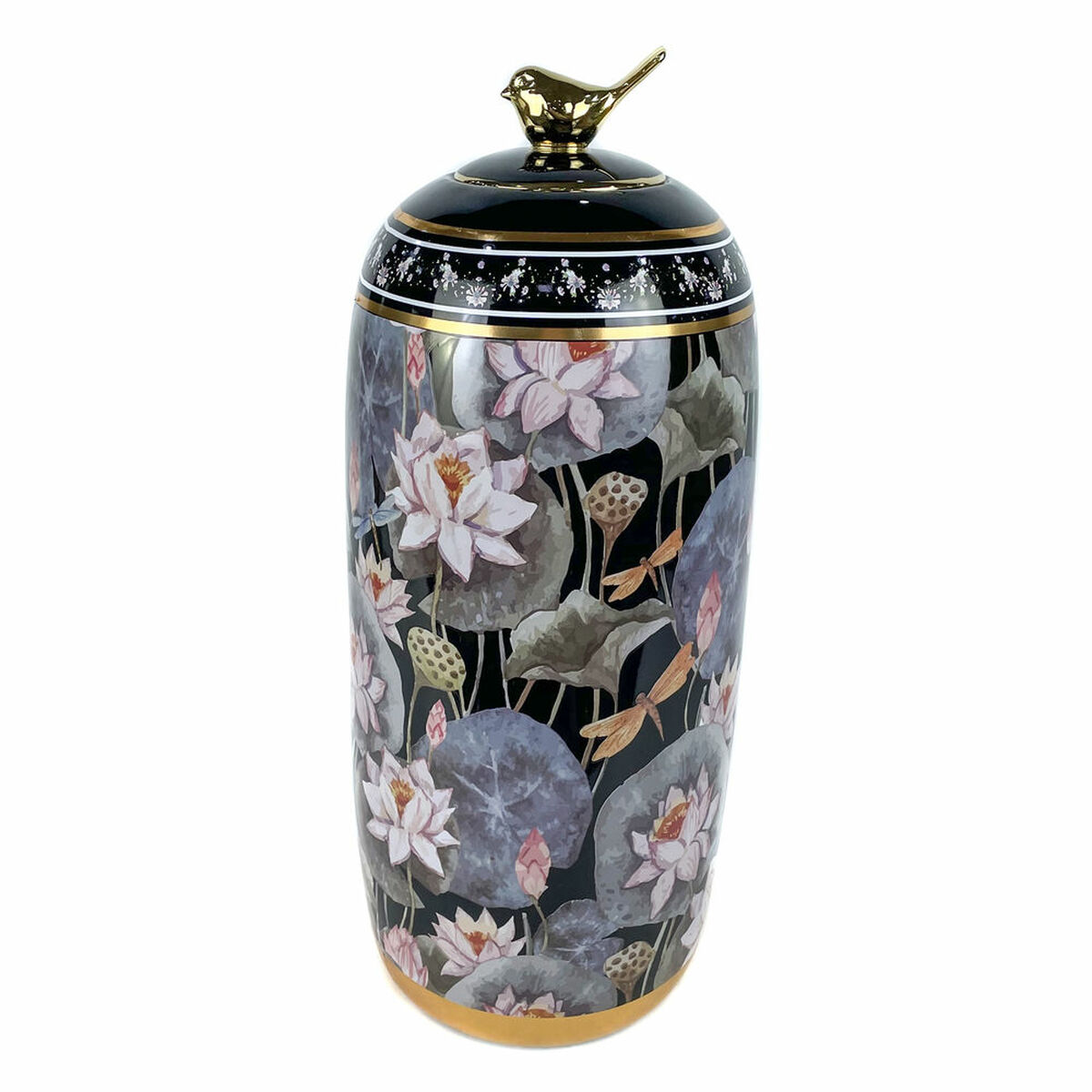 Vas DKD Home Decor Porslin Svart Shabby Chic (18 x 18 x 42 cm) - 2