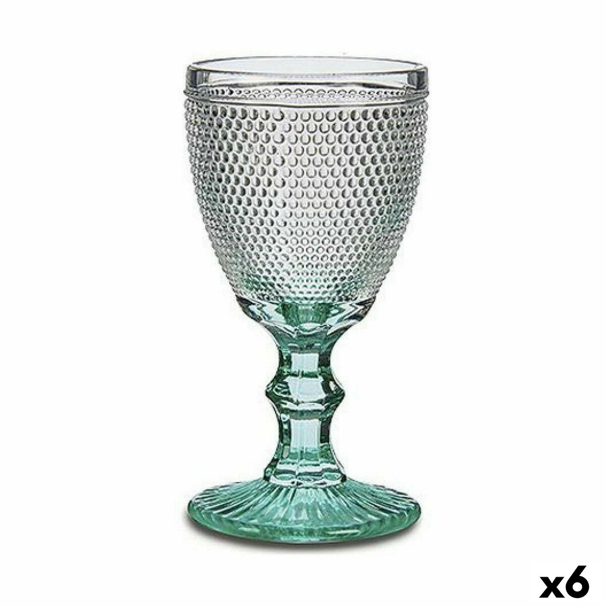Vinglas Poäng Transparent Turkos Glas 240 ml (6 antal)