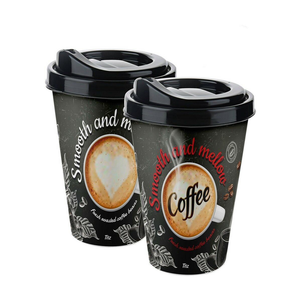 Kopp med locket Titiz 3D 400 ml - 3