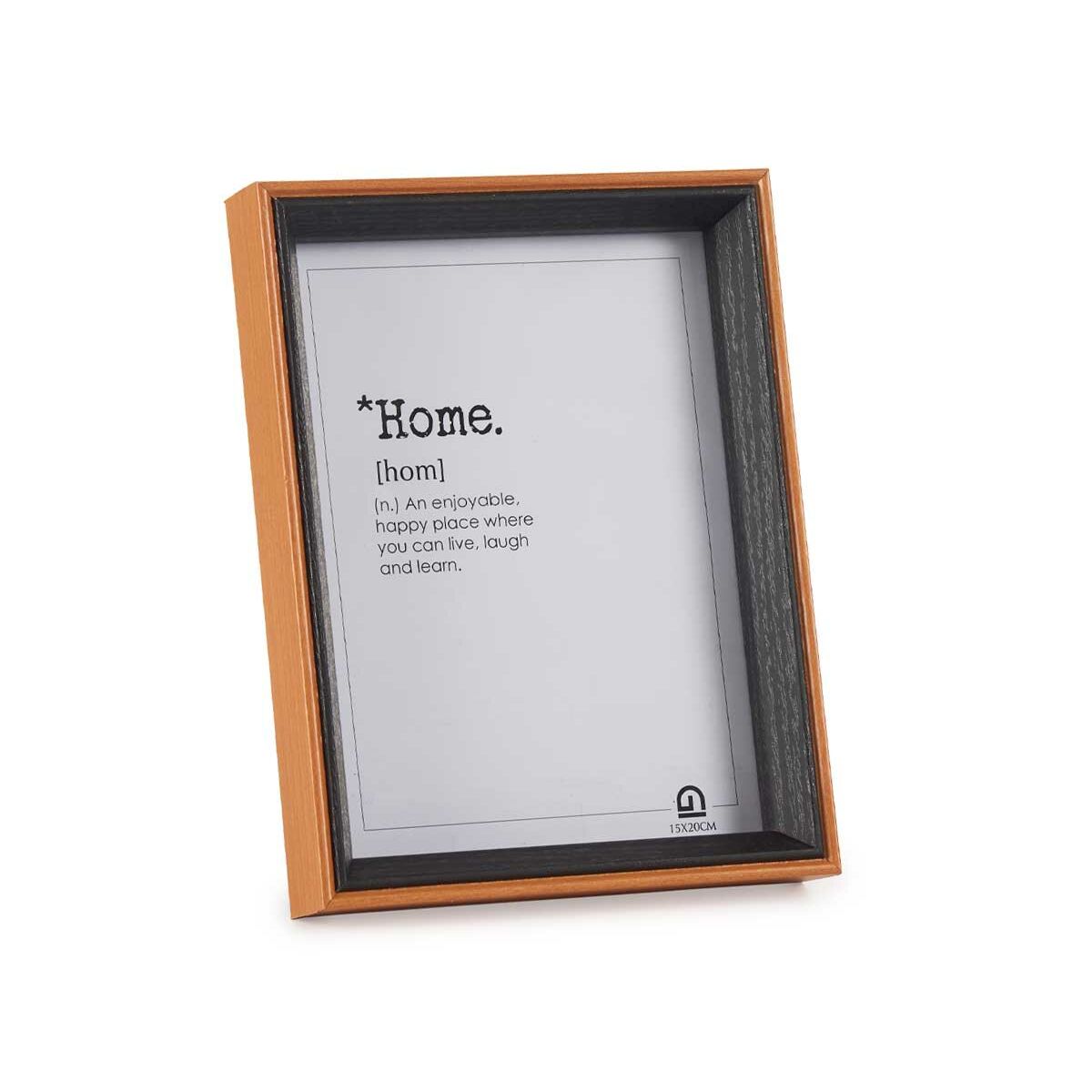 Fotoram Glas Svart Brun Trä MDF (17 x 22 x 3 cm) (6 antal) - 2