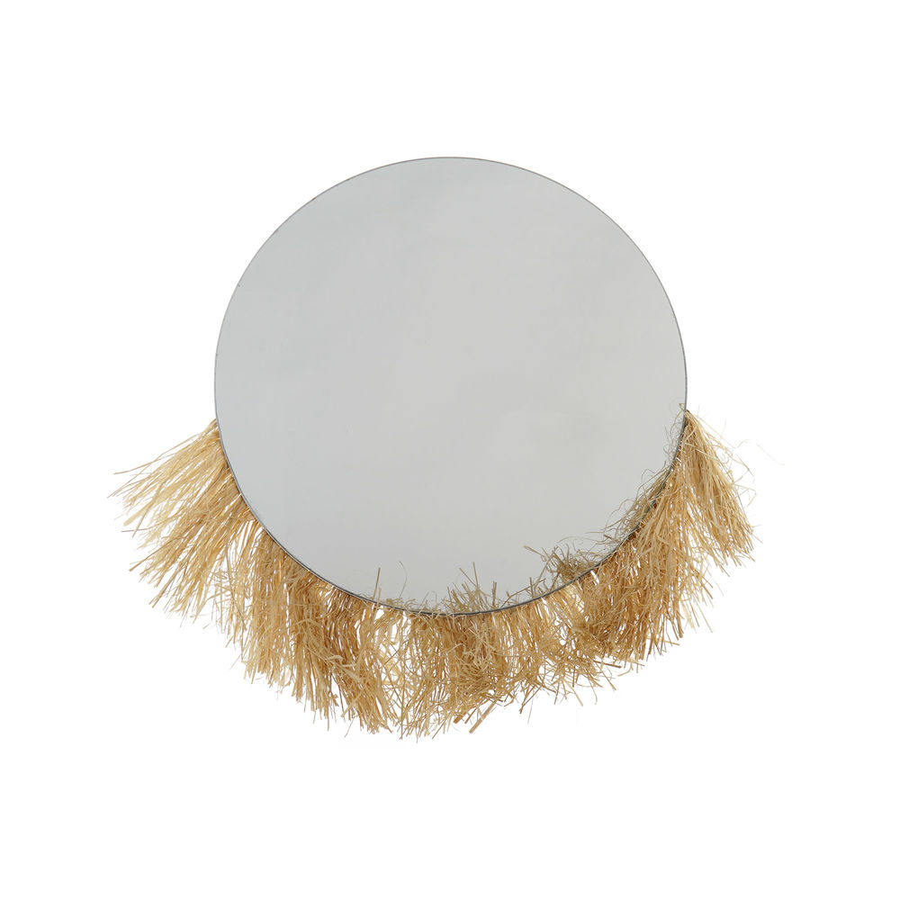 Väggspegel DKD Home Decor Brun Naturell Kolonial Frans 30 x 1 x 40 cm - 2