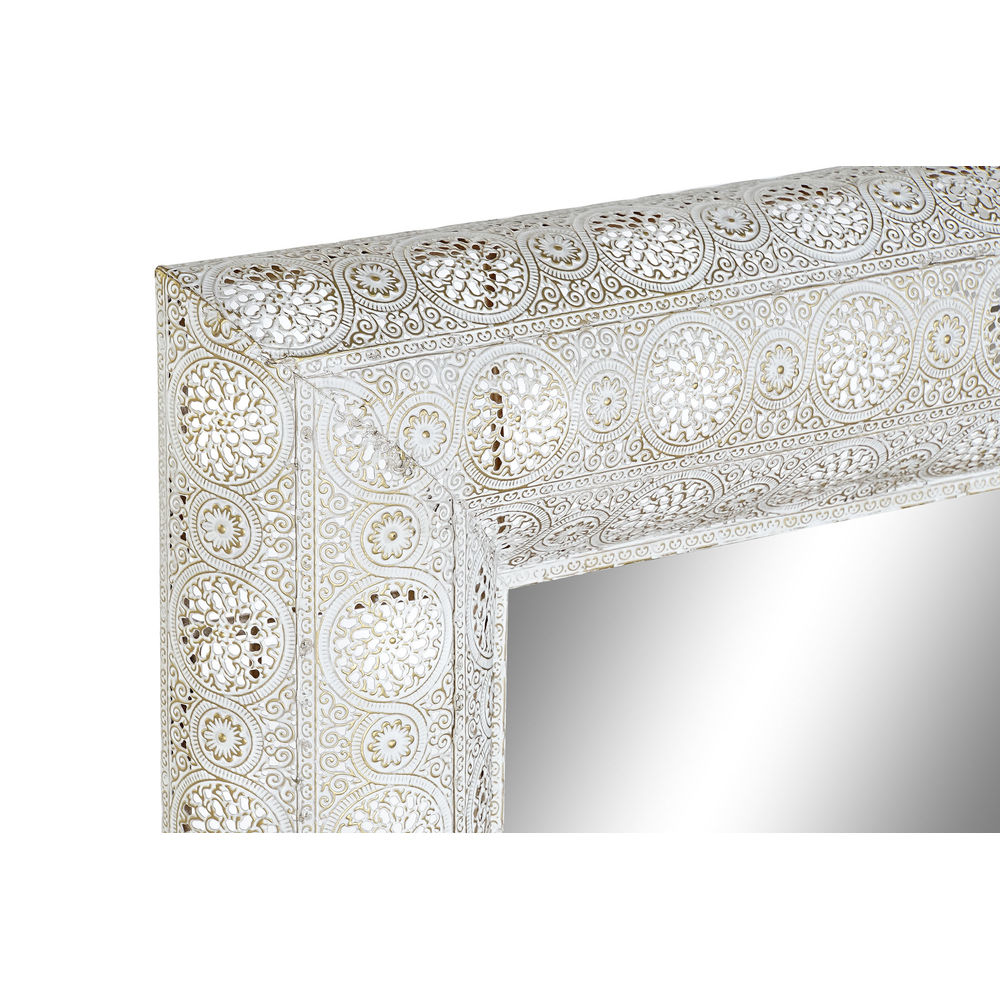 Väggspegel DKD Home Decor Vit Gyllene Metall Speglar Arab Vintage 80 x 6 x 123 cm 80 x 8 x 123 cm - 2