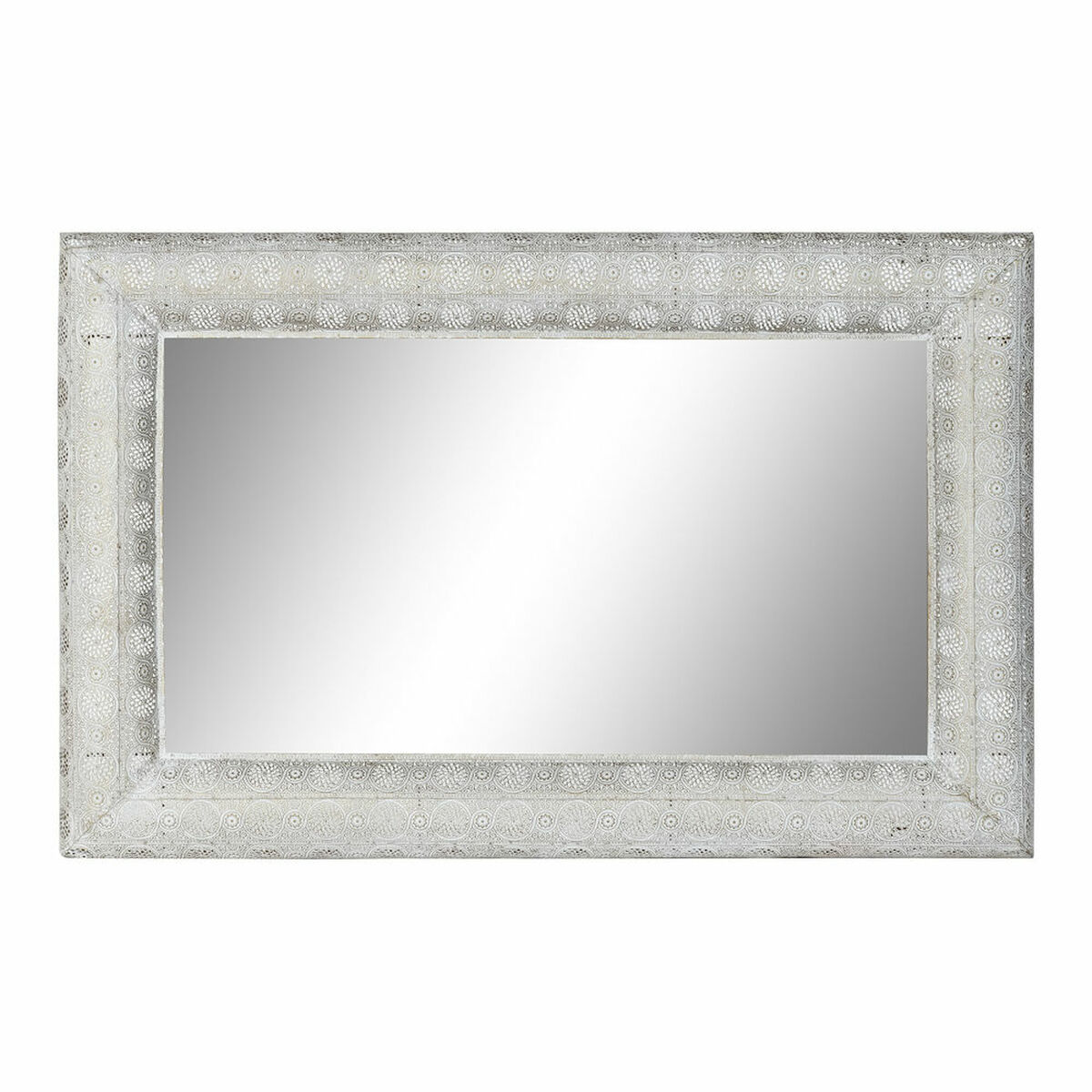 Väggspegel DKD Home Decor Vit Gyllene Metall Speglar Arab Vintage 80 x 6 x 123 cm 80 x 8 x 123 cm - 3