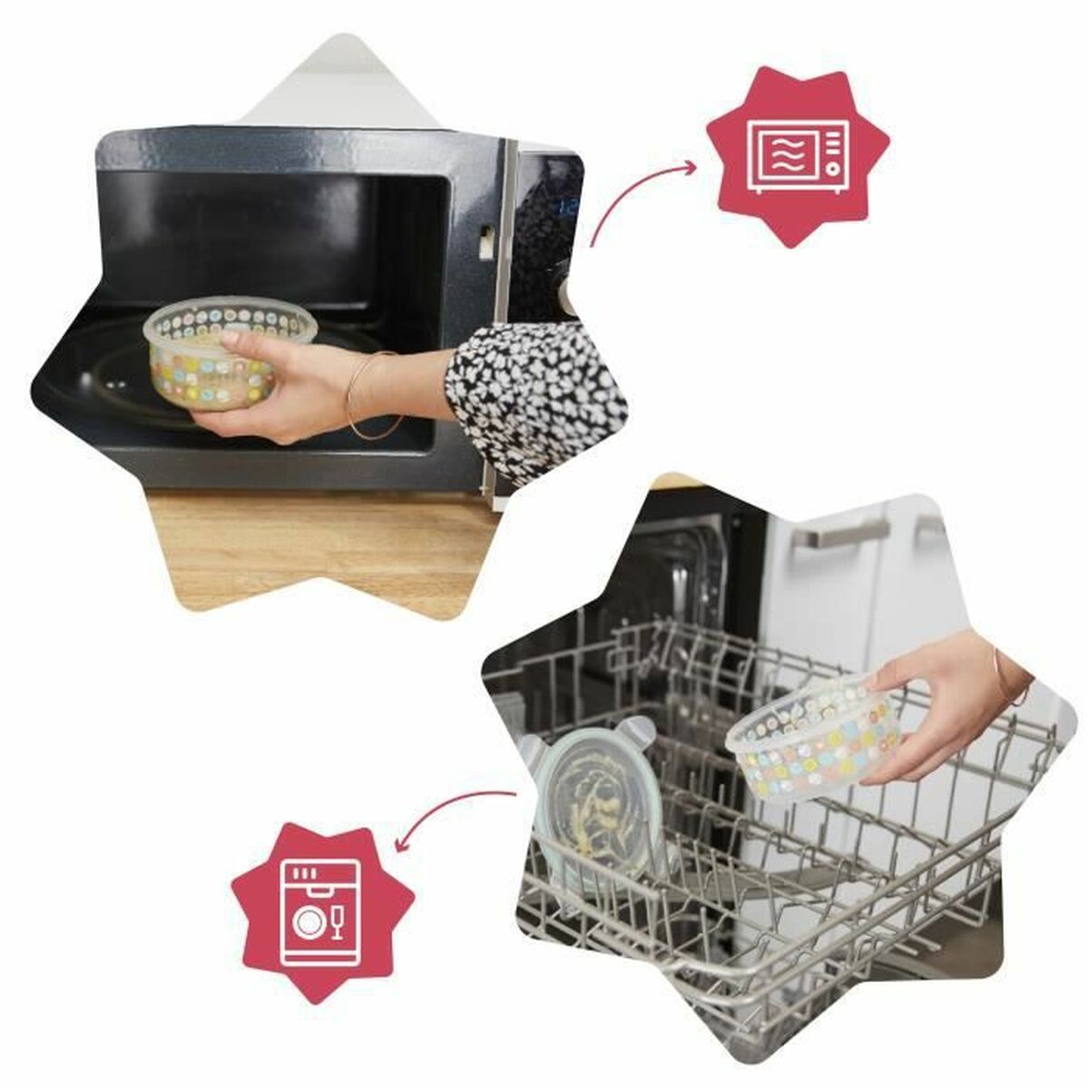 Lunchlådor, set Badabulle 3 x 500 ml - 2