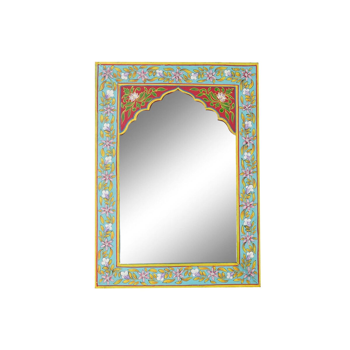 Väggspegel DKD Home Decor 8424001853274 41 x 2 x 56 cm Blommig Trä Multicolour Trä MDF - 7