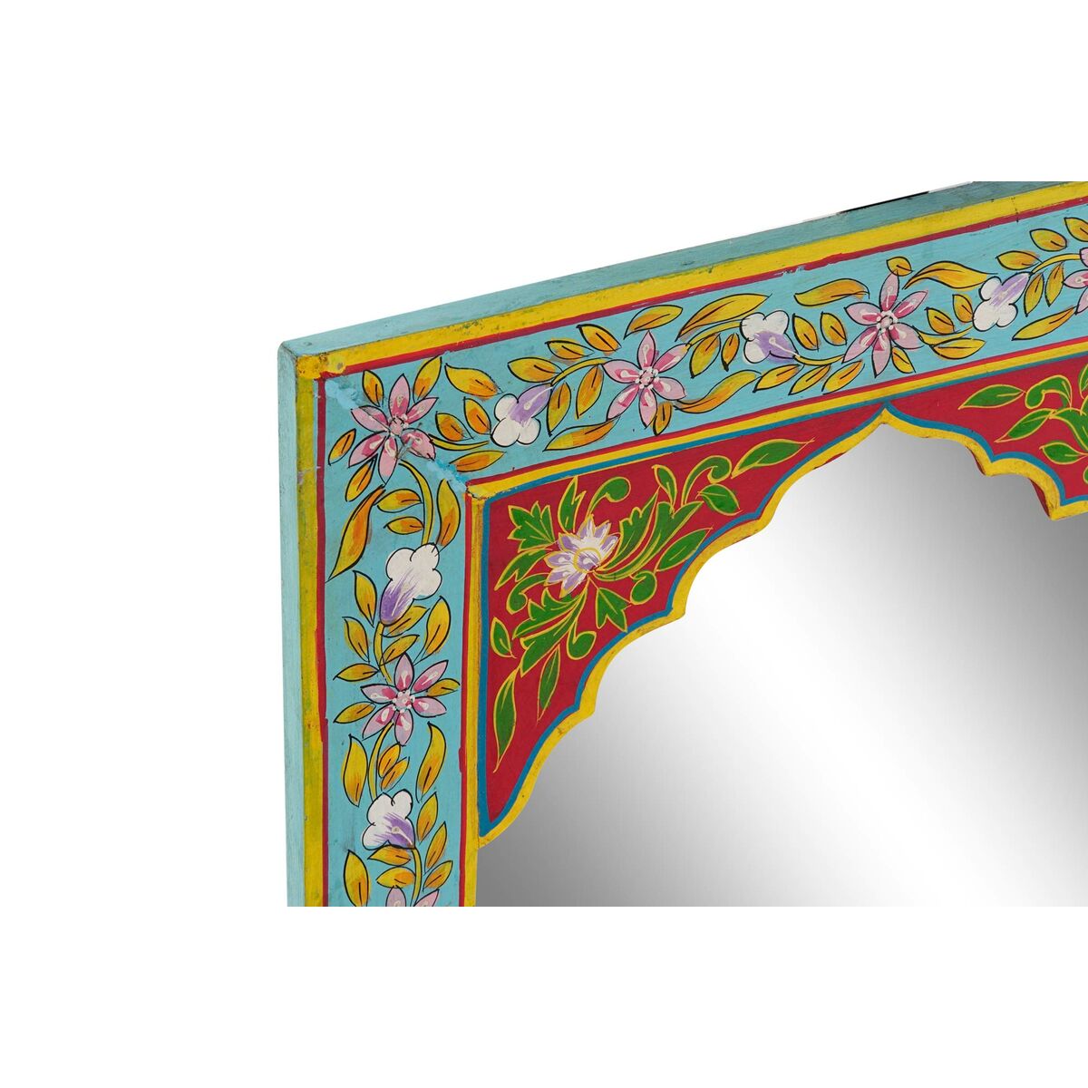 Väggspegel DKD Home Decor 8424001853274 41 x 2 x 56 cm Blommig Trä Multicolour Trä MDF - 8