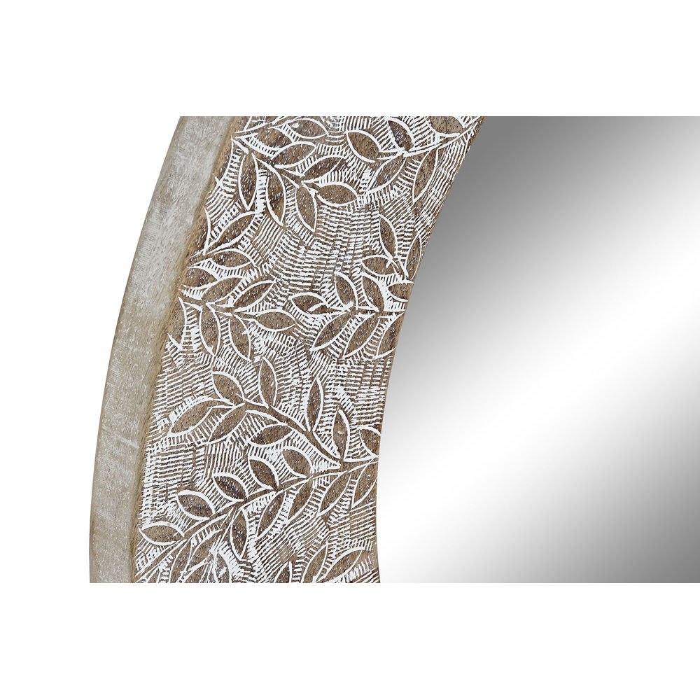 Väggspegel DKD Home Decor Glas Vit Mandala Mangoträ Trä MDF Avskalad (76 x 4 x 76 cm) - 3