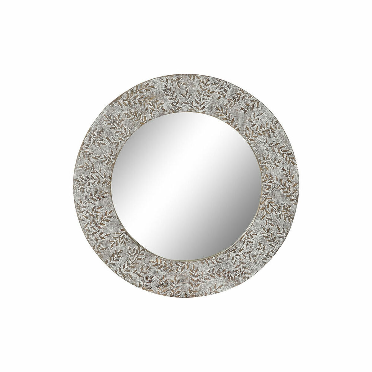 Väggspegel DKD Home Decor Glas Vit Mandala Mangoträ Trä MDF Avskalad (76 x 4 x 76 cm) - 4