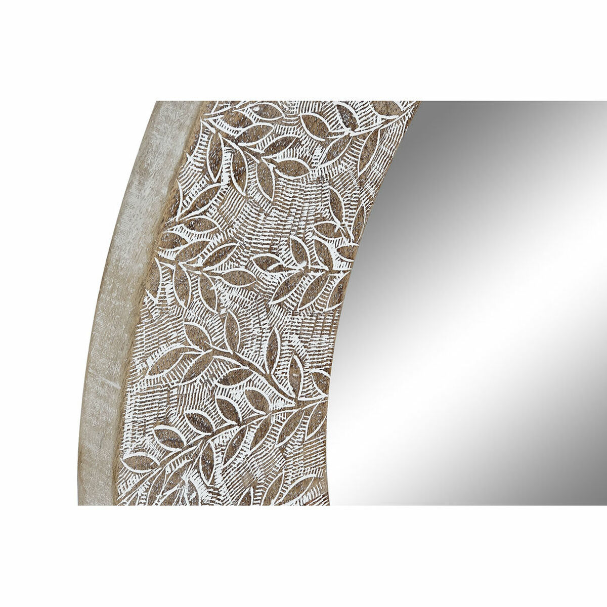 Väggspegel DKD Home Decor Glas Vit Mandala Mangoträ Trä MDF Avskalad (76 x 4 x 76 cm) - 6