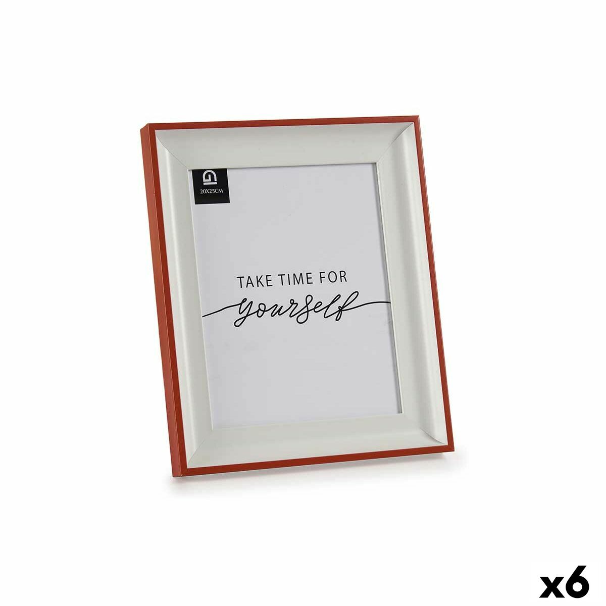 Fotoram Glas Röd Vit Plast (2,5 x 31,2 x 26 cm) (6 antal)