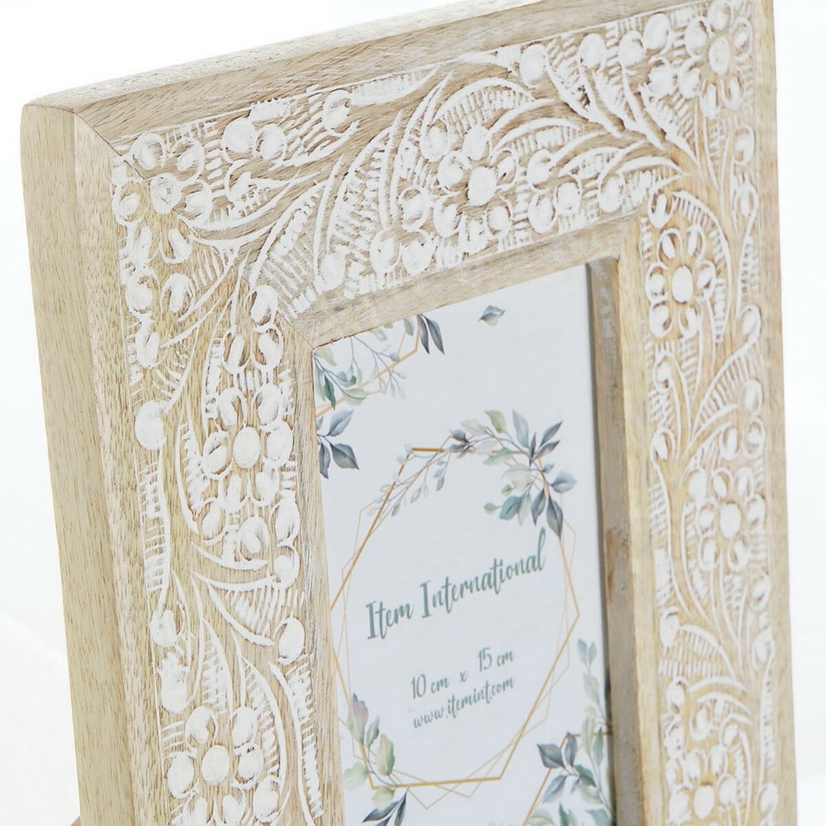 Fotoram DKD Home Decor Trä Plast Mangoträ Brun Indier 20 x 2 x 25 cm - 2